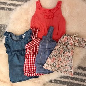 EUC Adorable Toddler Tops & Romper Bundle